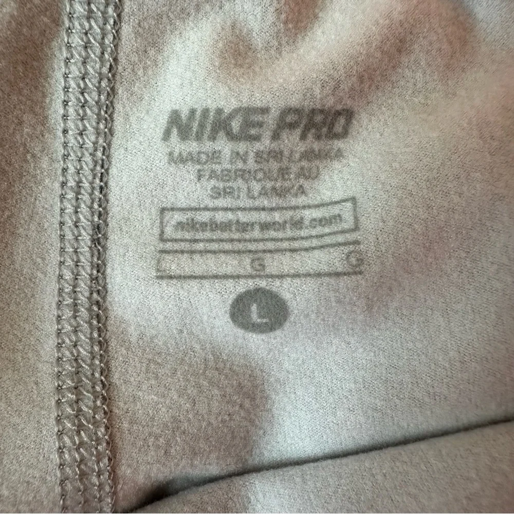 Nike Pro Girls Dri-FIT Printed Compression Athletic Leggings Youth Large Black